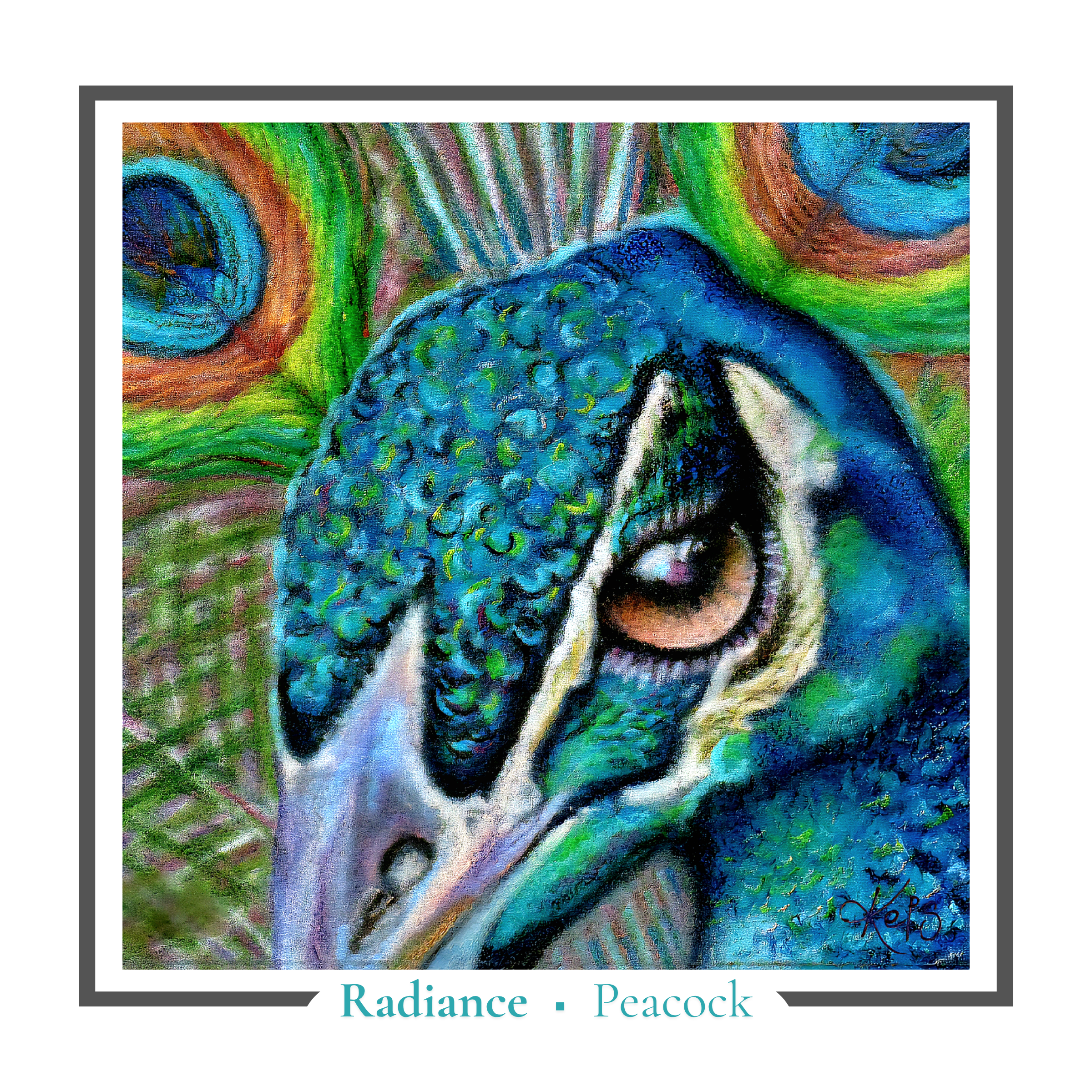 Peacock Greeting card - Radiance