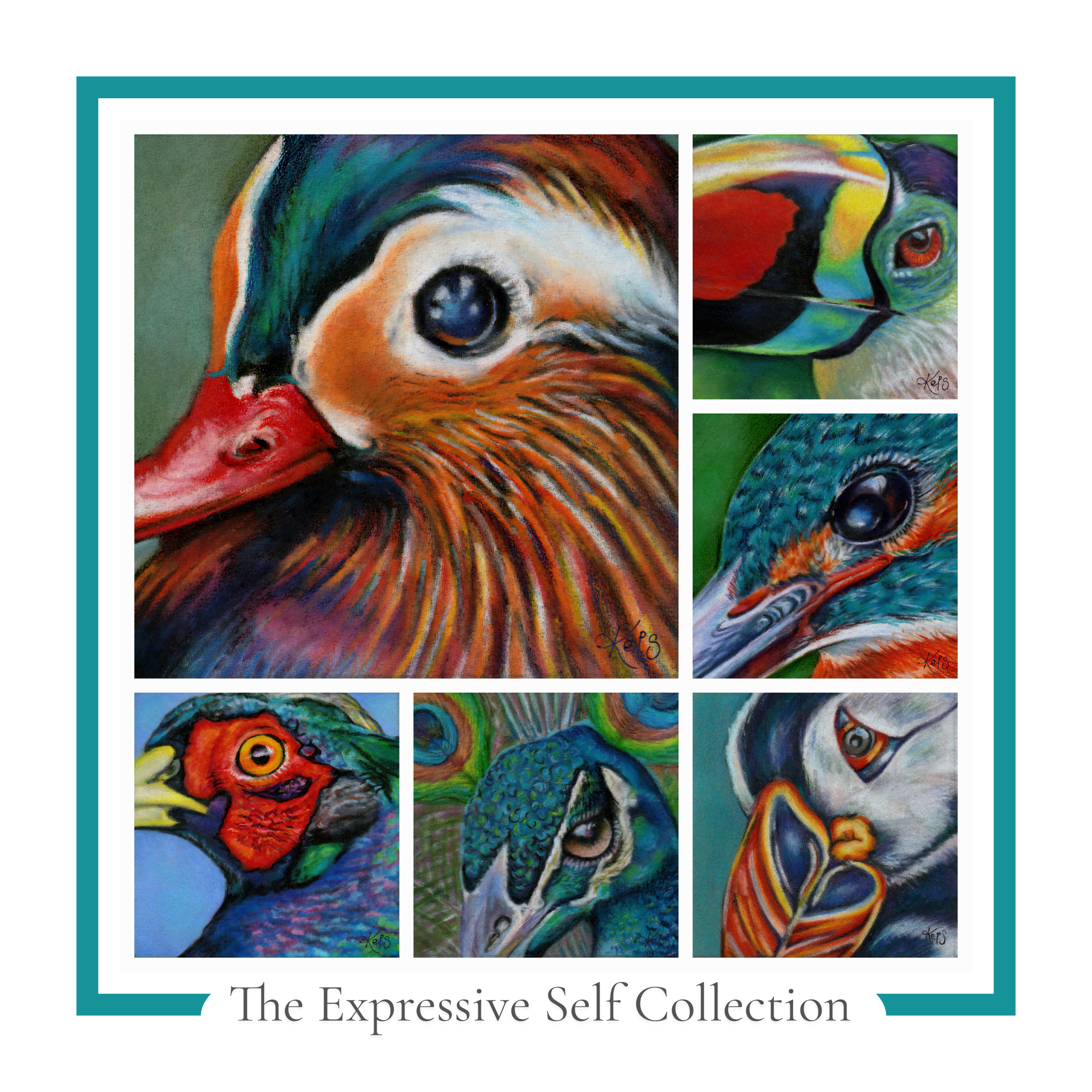 The Expressive Self Greeting card - Colourful birds